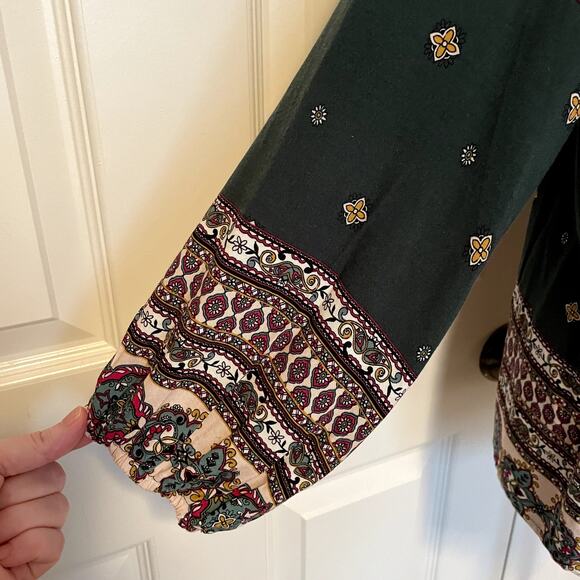 Anthropologie Fig and Flower Boho Peasant Blouse, size MP - Picture 5 of 8